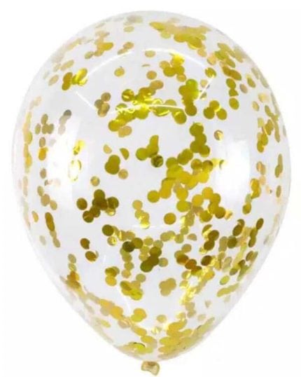 Шар с золотым конфетти Большой